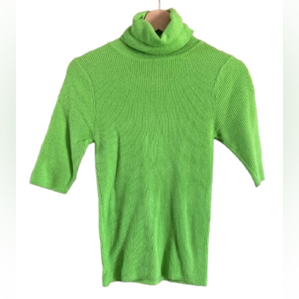 Zara Bright Green Knit Top Small